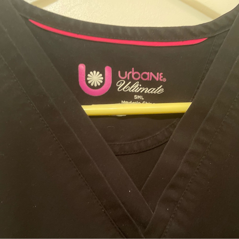 Small Black Urbane Scrub Top
